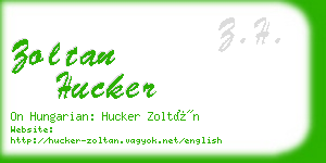 zoltan hucker business card